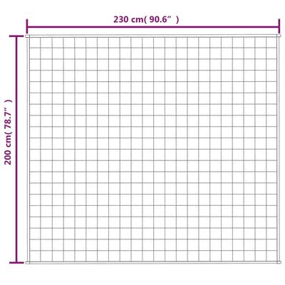 vidaXL Gewichtsdecke Hellcreme 200x230 cm 13 kg Stoff