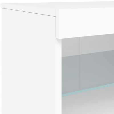 vidaXL Sideboard mit LED-Leuchten Weiß 162x37x67 cm