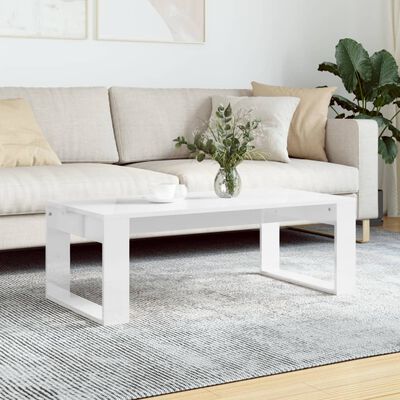 vidaXL Couchtisch Hochglanz-Weiß 102x50x35 cm Holzwerkstoff