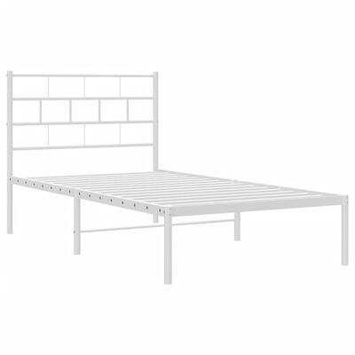 vidaXL Bettgestell mit Kopfteil Metall Weiß 80x200 cm