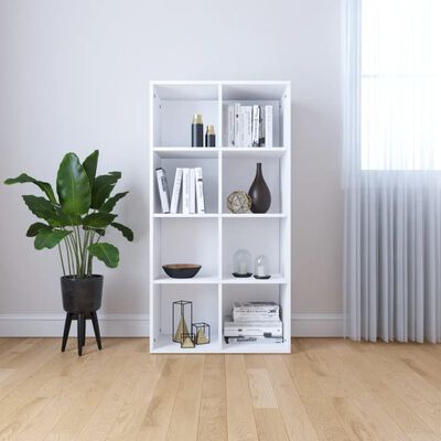 vidaXL Bücherregal/Sideboard Weiß 66×30×130 cm Holzwerkstoff