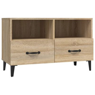 vidaXL TV-Schrank Sonoma-Eiche 80x36x50 cm Holzwerkstoff