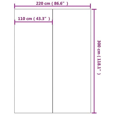 vidaXL Pool-Bodentuch Hellgrau 300x220 cm Polyester Geotextil