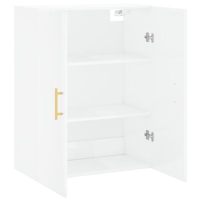 vidaXL Wandschrank Hochglanz-Weiß 69,5x34x90 cm