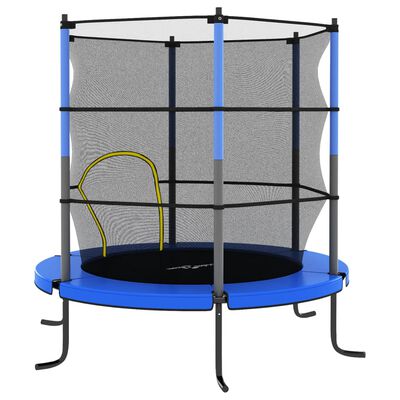 vidaXL Trampolin mit Sicherheitsnetz Rund 140x160 cm Blau