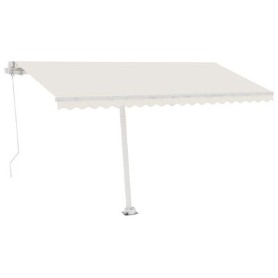 vidaXL Standmarkise Manuell Einziehbar 400x300 cm Creme