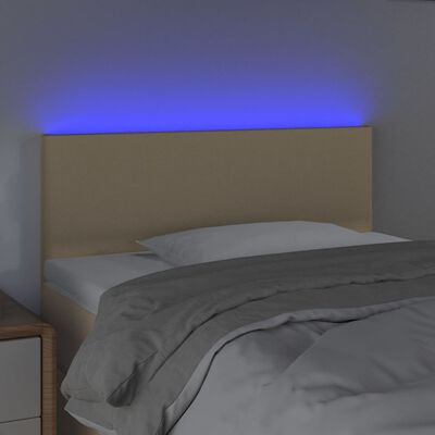 vidaXL LED Kopfteil Creme 90x5x78/88 cm Stoff