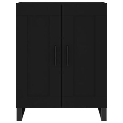 vidaXL Highboard Schwarz 69,5x34x180 cm Holzwerkstoff