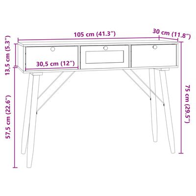 vidaXL TV-Schrank mit Türen 105x30x45 cm Holzwerkstoff