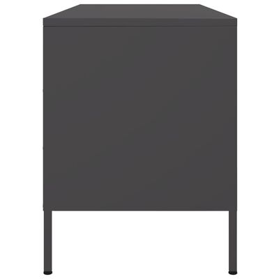 vidaXL TV-Schrank Schwarz 100,5x39x50,5 cm Stahl