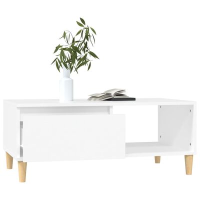 vidaXL Couchtisch Weiß 90x50x36,5 cm Holzwerkstoff