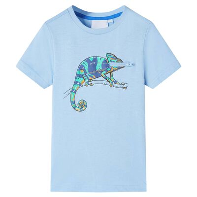 Kinder-Kurzarmshirt Hellblau 104