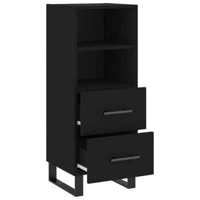 vidaXL Sideboard Schwarz 34,5x34x90 cm Holzwerkstoff