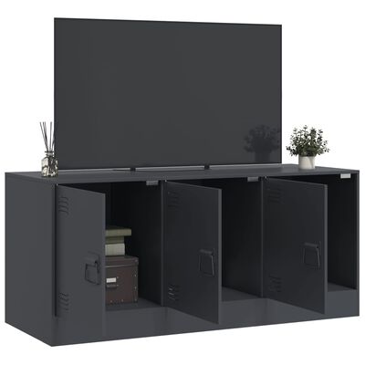 vidaXL TV-Schrank Anthrazit 99x39x44 cm Stahl