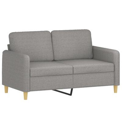 vidaXL 2-Sitzer-Sofa Hellgrau 120 cm Stoff