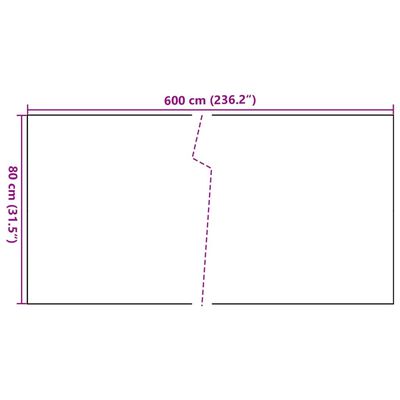 vidaXL Balkon-Sichtschutz Braun und Schwarz 600x80 cm Poly Rattan