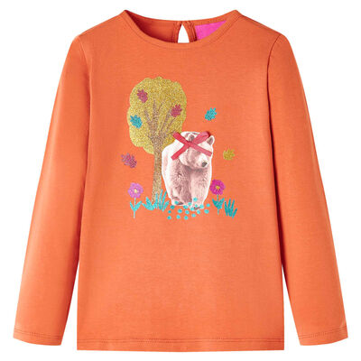 Kinder-Langarmshirt Dunkelorange 104