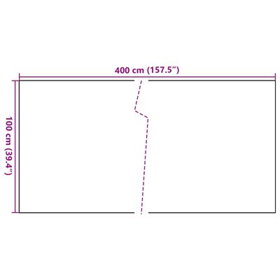 vidaXL Balkon-Sichtschutz Braun und Schwarz 400x100 cm Poly Rattan