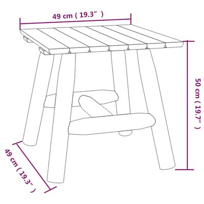 vidaXL Beistelltisch 49x49x50 cm Massivholz Fichte