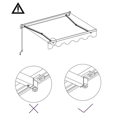 vidaXL Einziehbare Markise Handbetrieben 500×300 cm Orange und Braun