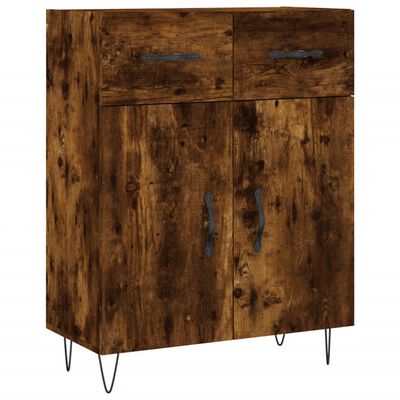 vidaXL Highboard Räuchereiche 69,5x34x180 cm Holzwerkstoff