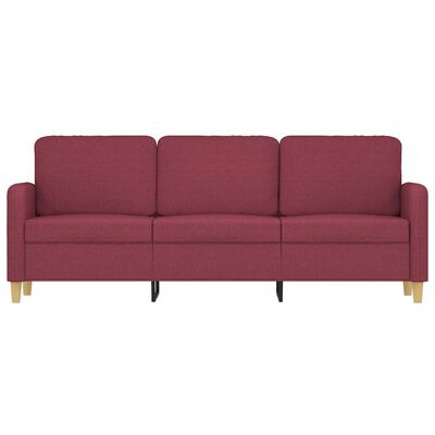 vidaXL 3-Sitzer-Sofa Weinrot 180 cm Stoff