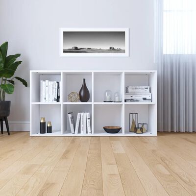 vidaXL Bücherregal/Sideboard Weiß 66×30×130 cm Holzwerkstoff