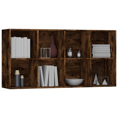 vidaXL Bücherregal/Sideboard Räuchereiche 66×30×130 cm Holzwerkstoff