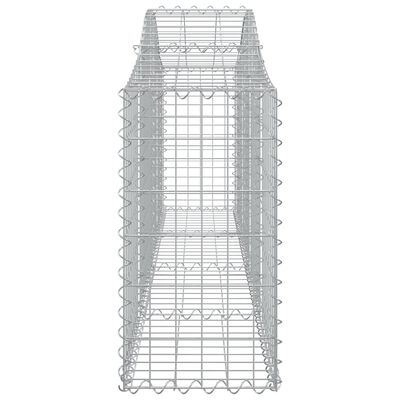 vidaXL Gabionen mit Hochbogen 4 Stk. 200x30x60/80 cm Verzinktes Eisen