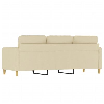 vidaXL 3-Sitzer-Sofa Creme 180 cm Stoff