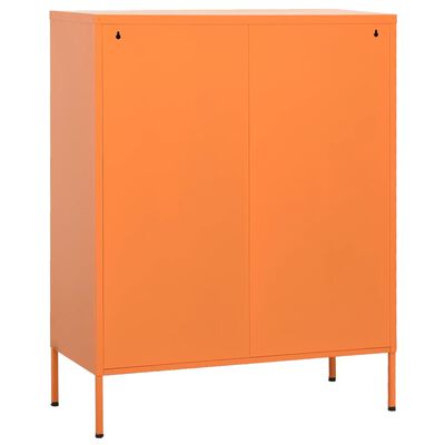 vidaXL Lagerschrank Orange 80x35x101,5 cm Stahl