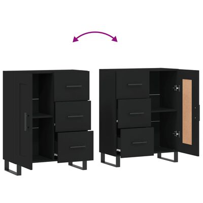 vidaXL Sideboard Schwarz 69,5x34x90 cm Holzwerkstoff