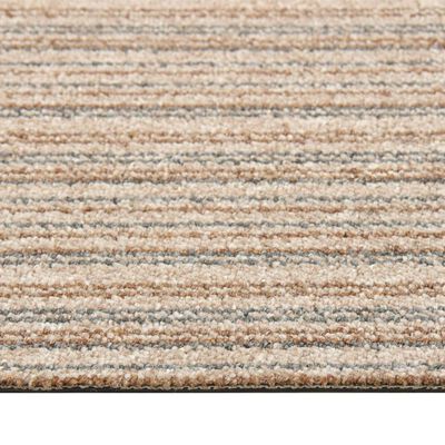 vidaXL Teppichfliesen 20 Stk. 5 m² 50x50 cm Gestreift Beige