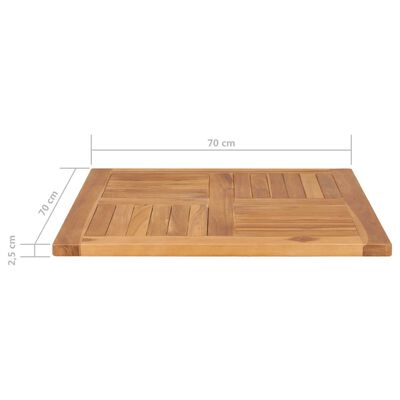 vidaXL Tischplatte Massivholz Teak 70×70×2,5 cm