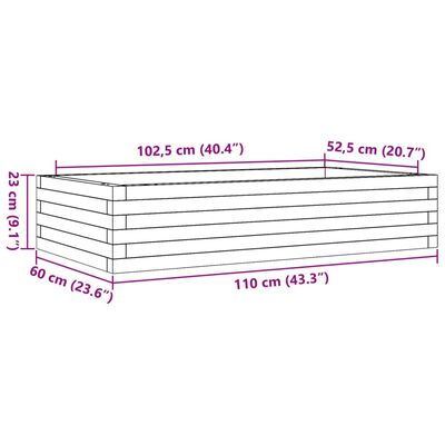 vidaXL Pflanzkübel 110x60x23 cm Massivholz Douglasie