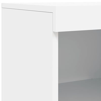 vidaXL Sideboard mit LED-Leuchten Weiß 283x37x100 cm