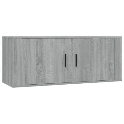 vidaXL 2-tlg. TV-Schrank-Set Grau Sonoma Holzwerkstoff