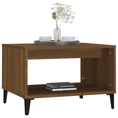 vidaXL Couchtisch Braun Eichen-Optik 60x50x40 cm Holzwerkstoff