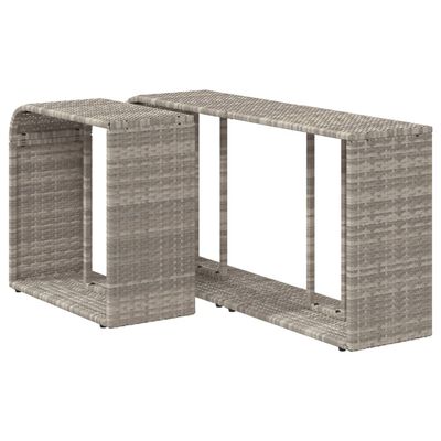 vidaXL Outdoor-Rgale 2 Stk. Hellgrau Poly Rattan