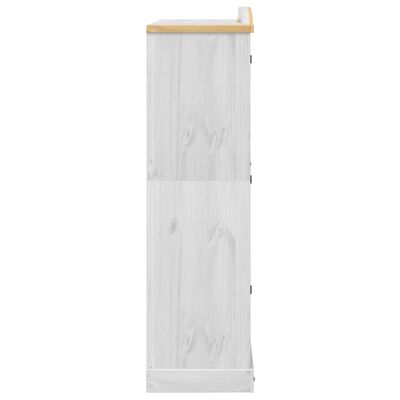 vidaXL Kleiderschrank Corona Weiß 151,5x52x186 cm Massivholz Kiefer