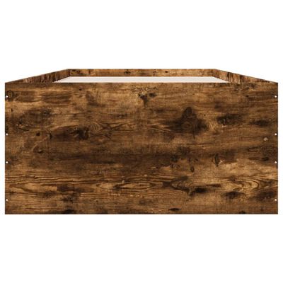 vidaXL Bettgestell Räuchereiche 90x200 cm Holzwerkstoff