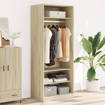 vidaXL Kleiderschrank Sonoma-Eiche 80x50x200 cm Holzwerkstoff