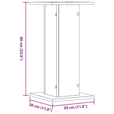 vidaXL Pflanzenständer 2 Stk. Eichen-Optik 30x30x60 cm Holzwerkstoff