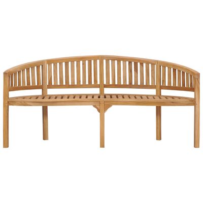 vidaXL Bananenbank 180 cm Massivholz Teak