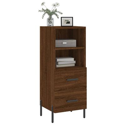 vidaXL Sideboard Braun Eichen-Optik 34,5x34x90 cm Holzwerkstoff