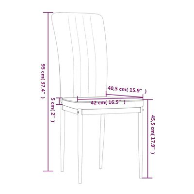 vidaXL Esszimmerstühle 4 Stk. Creme Samt