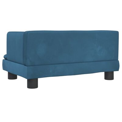 vidaXL Kindersofa Blau 60x40x30 cm Samt