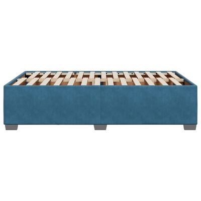 vidaXL Bettgestell Blau 120x190 cm Samt