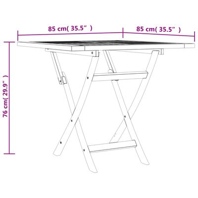 vidaXL 5-tlg. Garten-Essgruppe Massivholz Teak