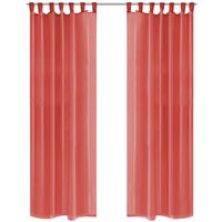 vidaXL Voile-Gardinen 2 Stk. 140 x 225 cm Rot